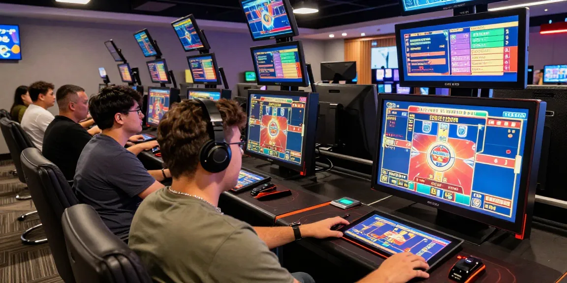 KK55 gaming lounge featuring players engaging in online slots and betting experiences.