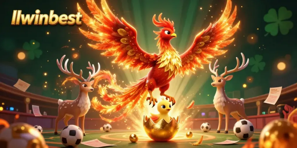 Engage with llwinbest's thrilling sports betting atmosphere, featuring dynamic phoenix elements.