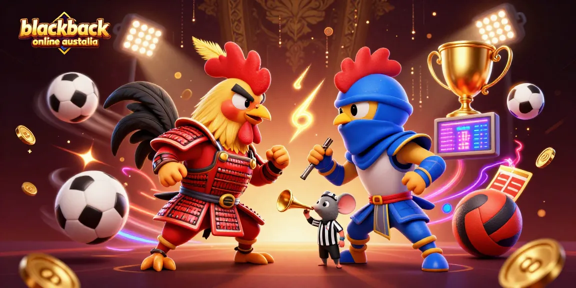 Experience the thrill of blackjack online Australia with dynamic 3D rooster standoff.